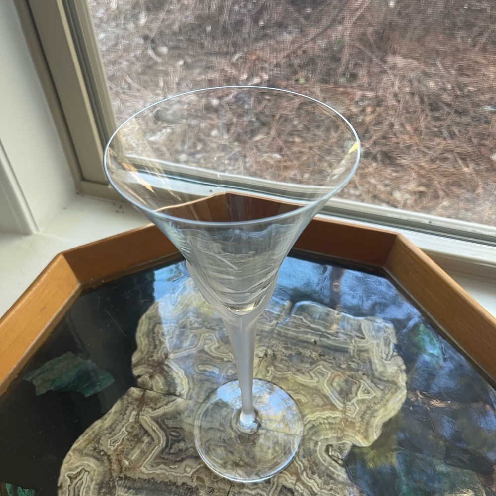 Mikasa stunning flute crystal glasses set of perfect 6 stems